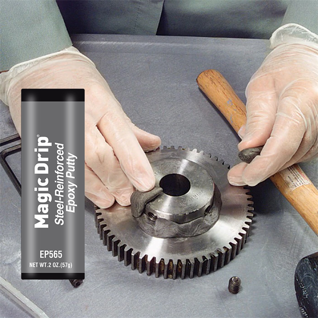 Magic Drip 900 PSI Tensile Strength Drip Steel-Reinforced Epoxy Putty Quickly Repair Metal