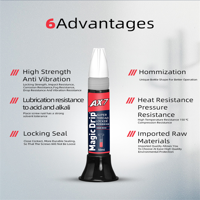 New Arrive AX7 High Strength Threadlocking Adhesive Anaerobic Glue For Metal Screw