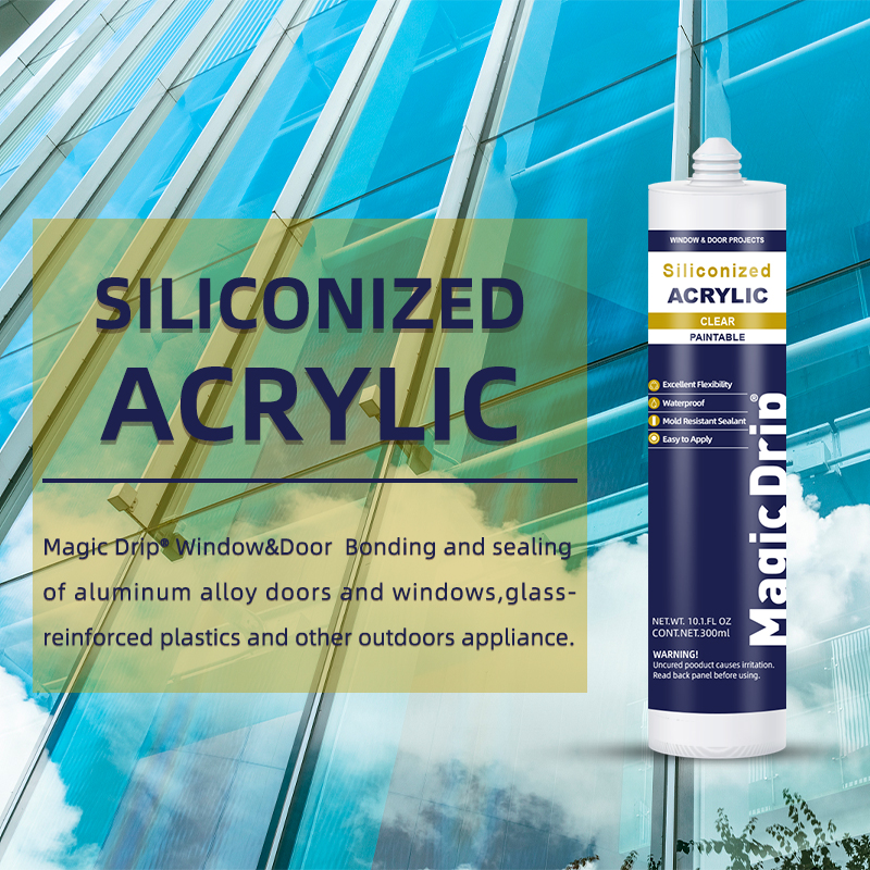 300ml Clear Color Silicone Sealant Mold Resistant Mildew Acrylic Sealant for Indoors Outdoors